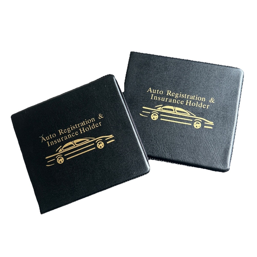 Car Auto Insurance Registration Document Wallet Holders 2 Pack Black Sealed GUC